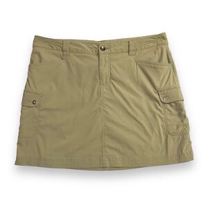 Eddie Bauer Womens Horizon Cargo Skort Outdoor Hiking Khaki Lined Size 10